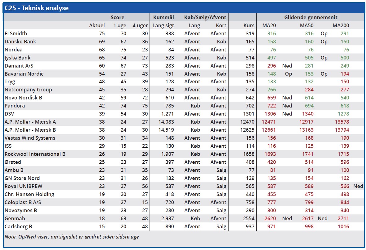 C25 - teknisk analyse