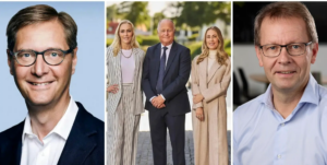 Christian Peter Dyvig (tv), Torben Østergaard-Nielsen og hans to døtre, samt Hans Christian Munck (th) er blandt Danmarks Rigeste. Foto: Pressefoto