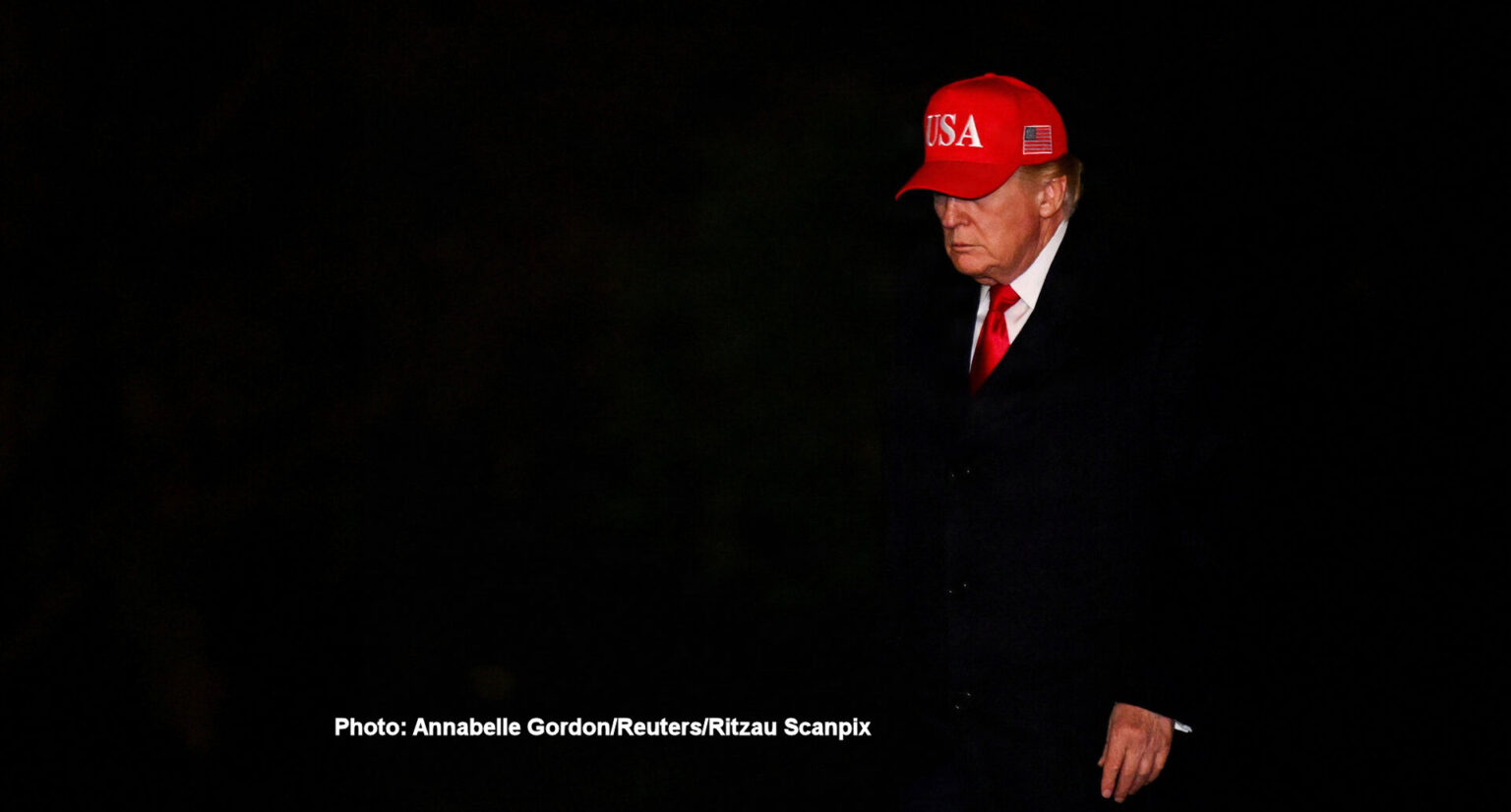 Den amerikanske præsident Donald Trump ankommer til Det Hvide Hus i Washington, D.C., USA, den 12. april 2026.